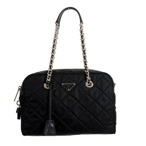 prada black and white purse|prada black purse price.